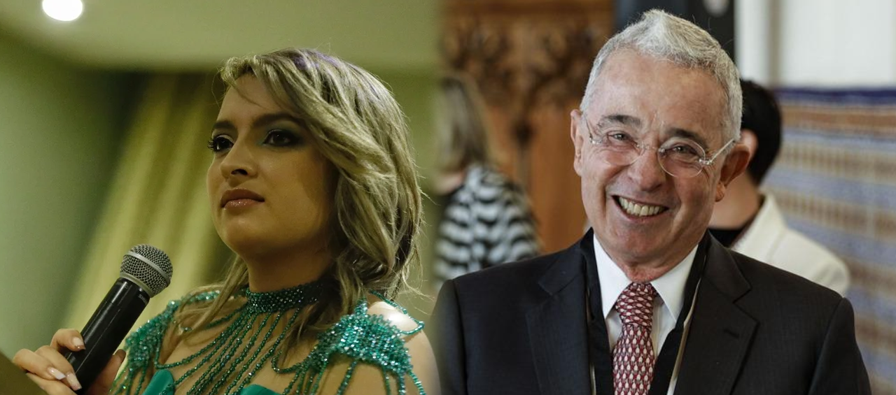 Andrea Petro y Álvaro Uribe.