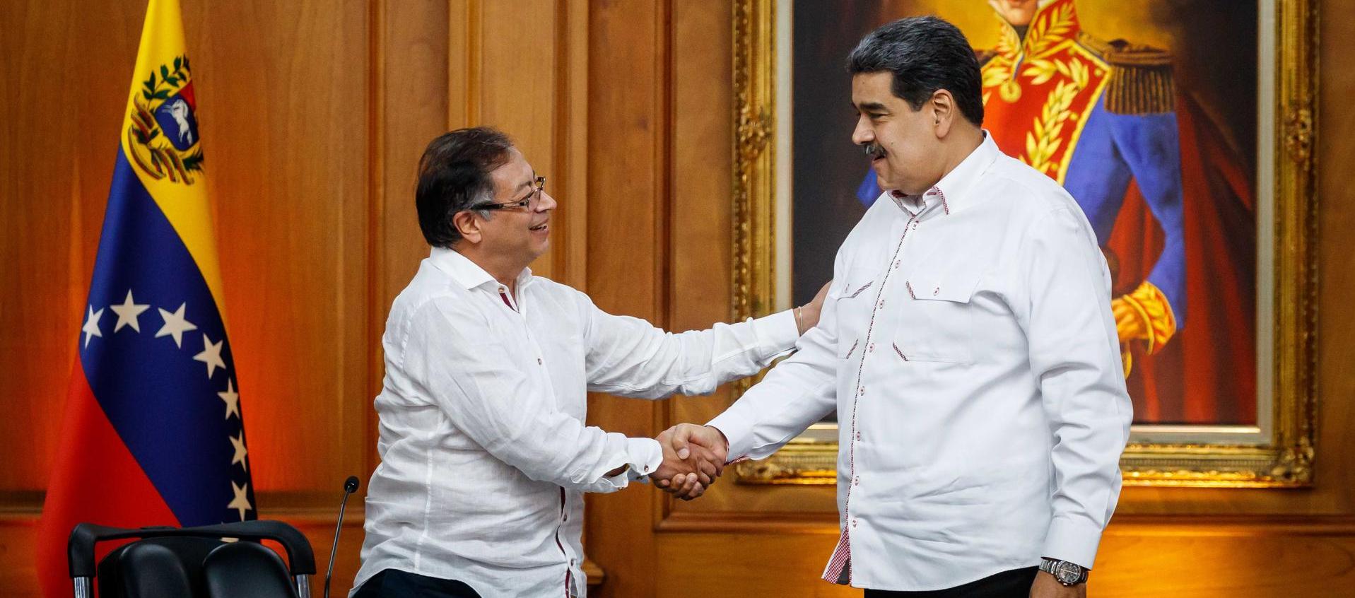 Gustavo Petro, Presidente de Colombia, y Nicolás Maduro, Presidente de Venezuela.