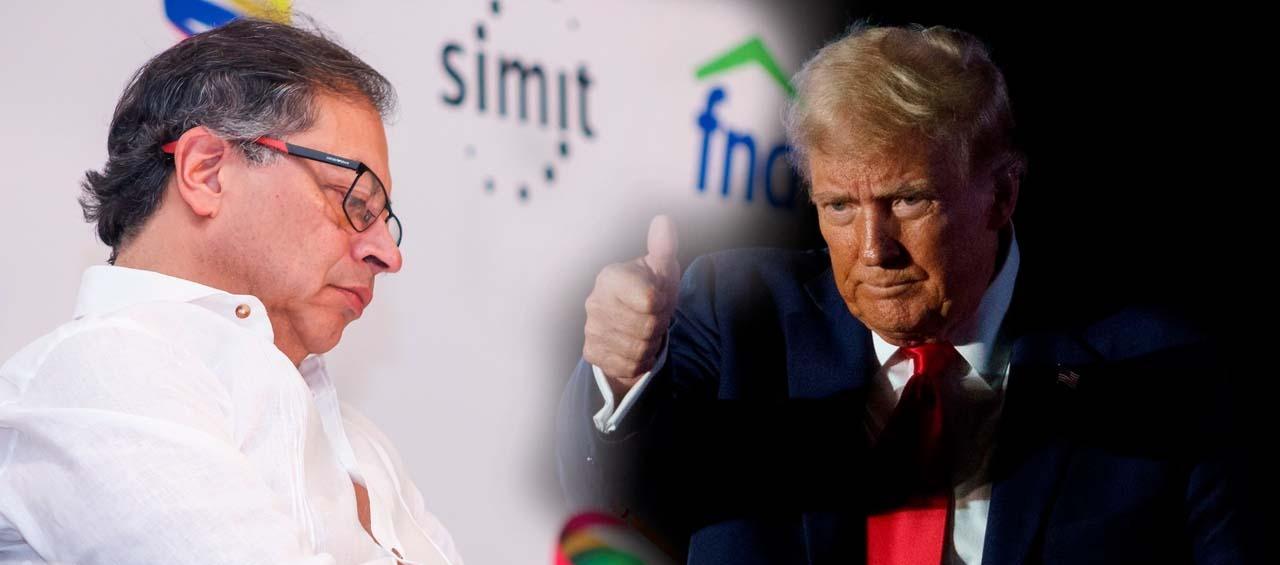 Gustavo Petro y Donald Trump.