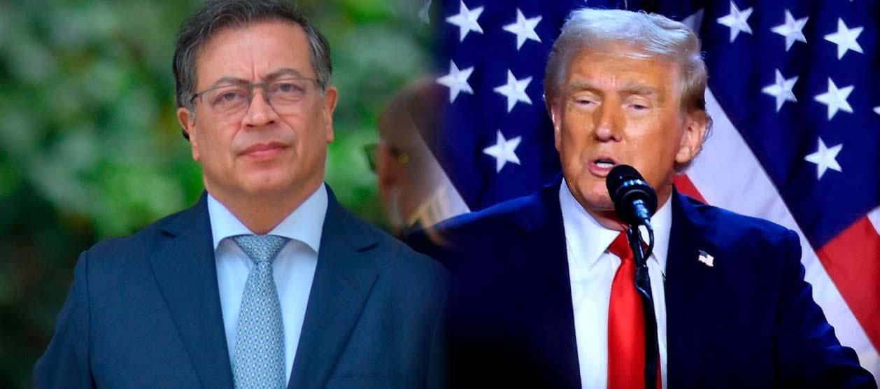 Gustavo Petro y Donald Trump.
