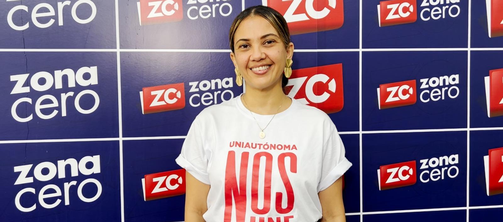 Pierina Ortegón, directora de la oficina de Egresados y Prácticas.