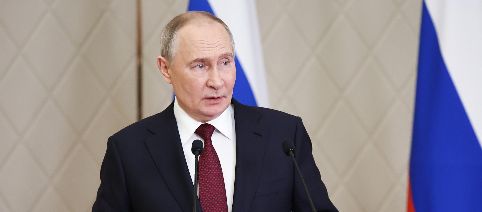 Vladímir Putin, Presidente de Rusia, durante su visita a Kazajistán.