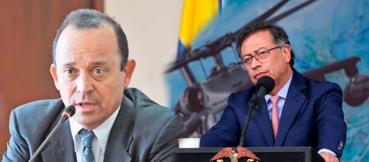 Santiago Uribe y el Presidente Gustavo Petro.