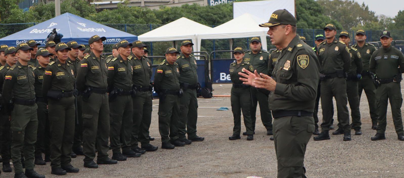 Los uniformados que garantizarán la seguridad.