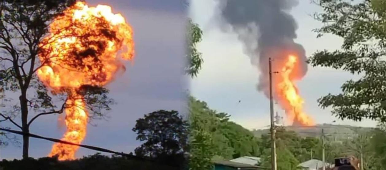 La fuerte explosión esta tarde en la región del Urabá, en Antioquia. 
