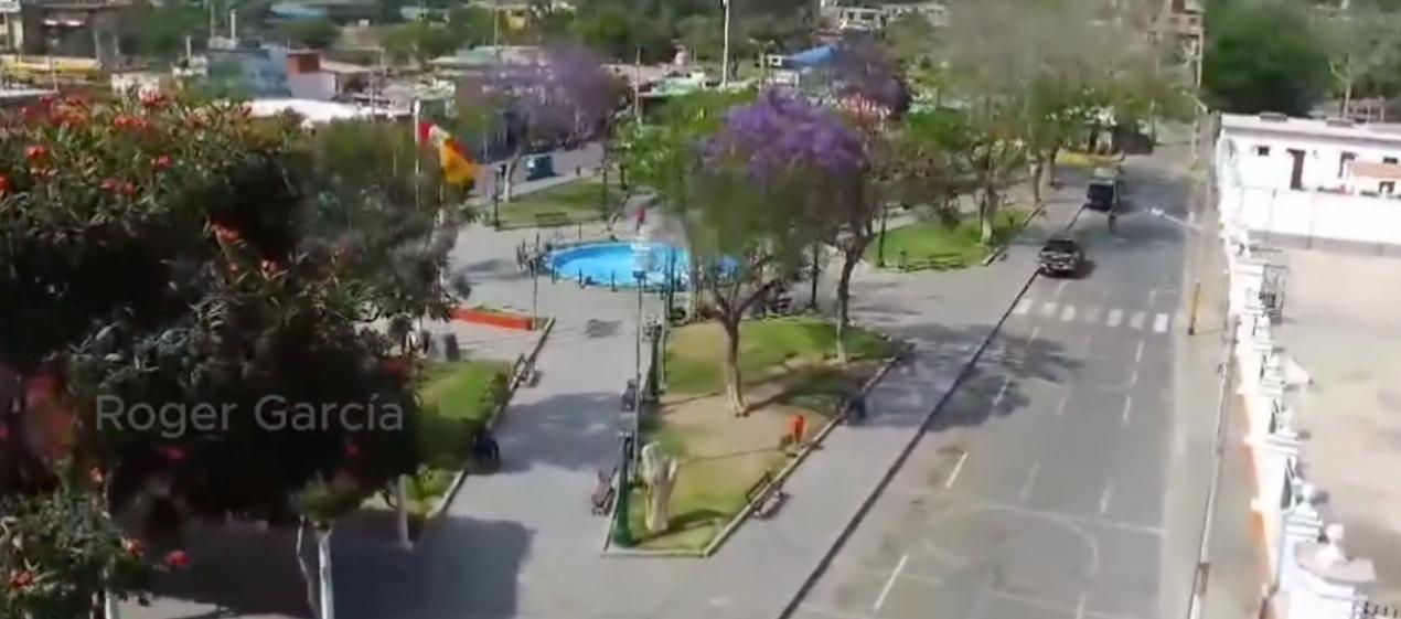 Cámara de seguridad grabó el momento exacto del sismo. 