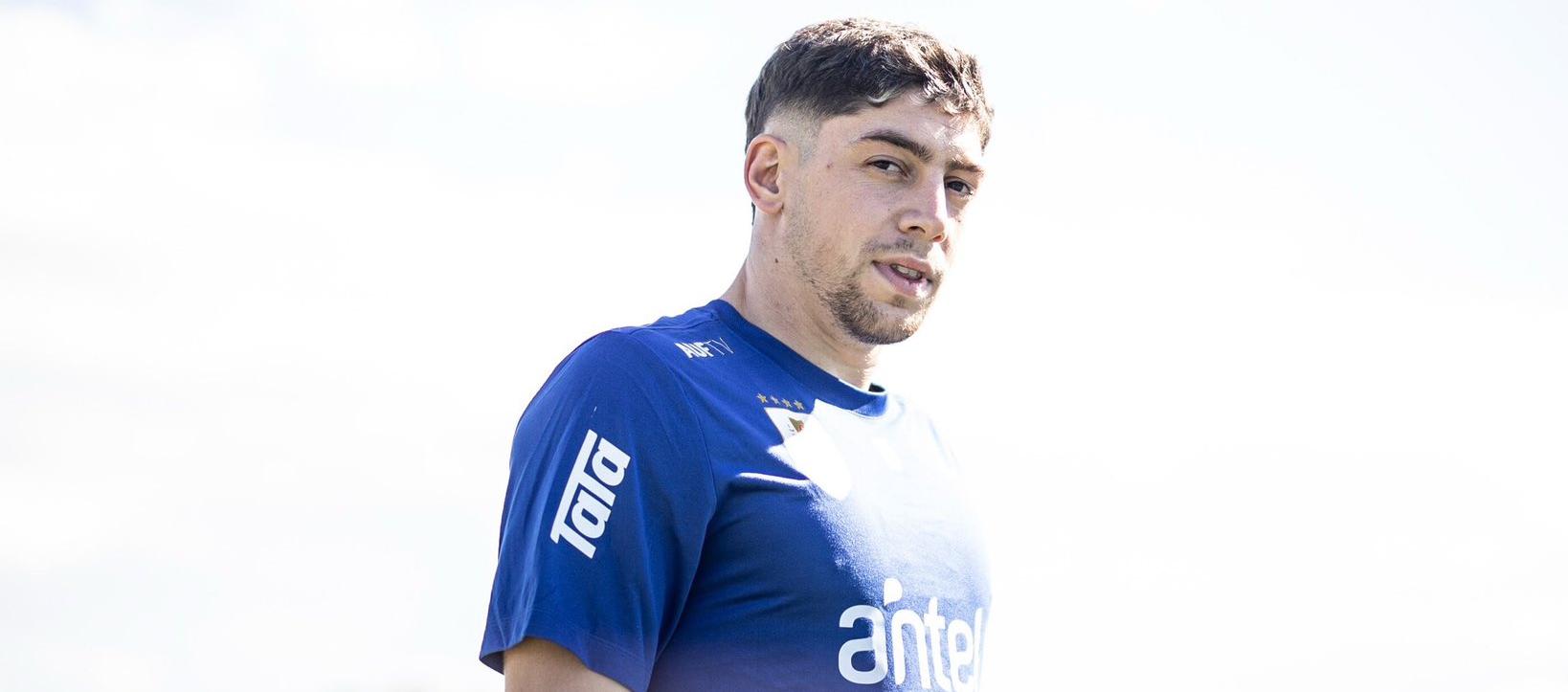 Federico Valverde en un entrenamiento con la selección uruguaya.