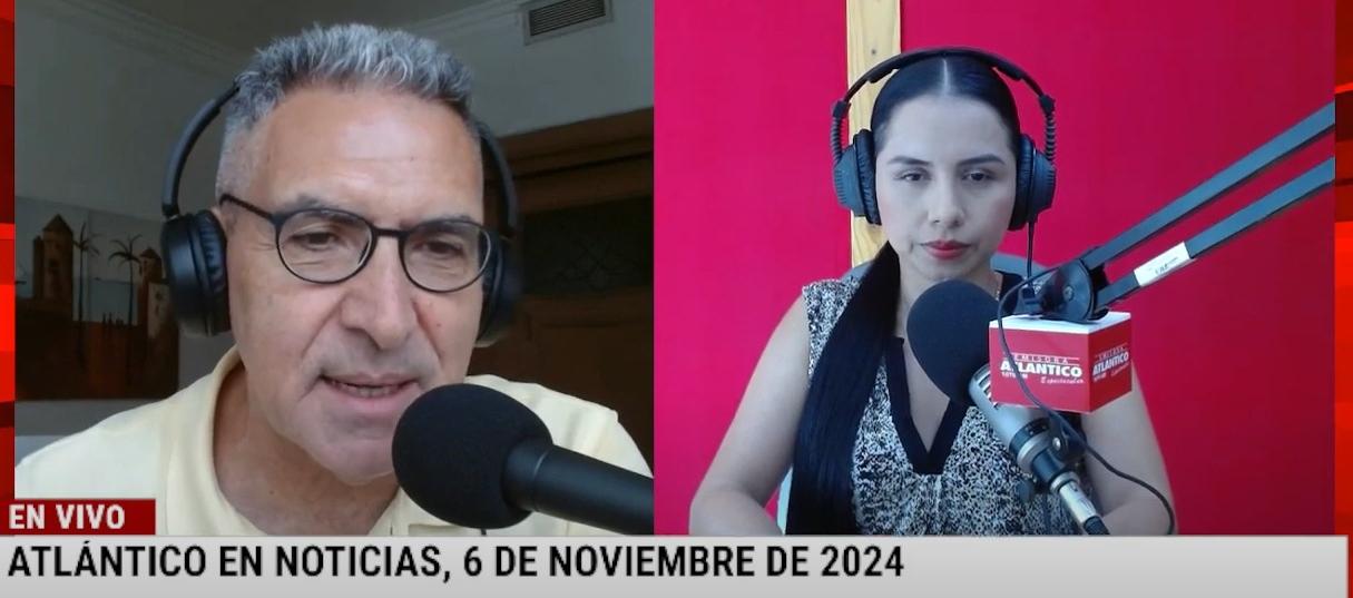 Jorge Cura / Lorena Lamilla, en el estudio Atlántico en Noticias.