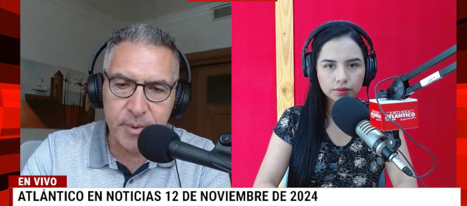 Jorge Cura / Lorena Lamilla, en el estudio Atlántico en Noticias.