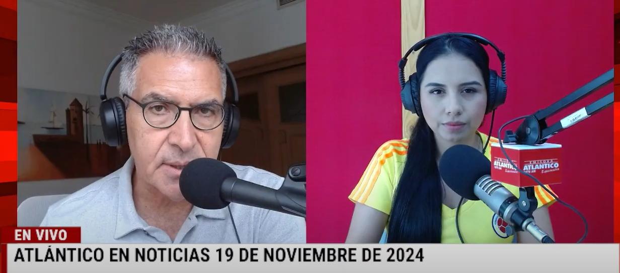 Jorge Cura / Lorena Lamilla, en el estudio Atlántico en Noticias.