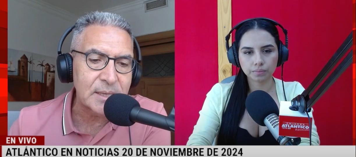 Jorge Cura / Lorena Lamilla, en el estudio Atlántico en Noticias.