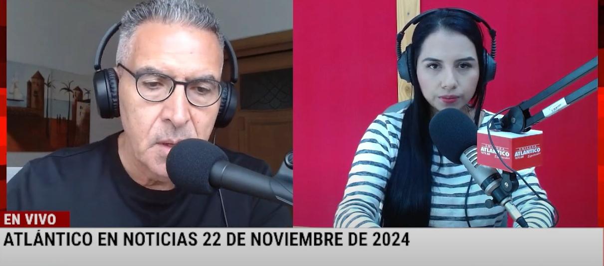 Jorge Cura / Lorena Lamilla, en el estudio Atlántico en Noticias.