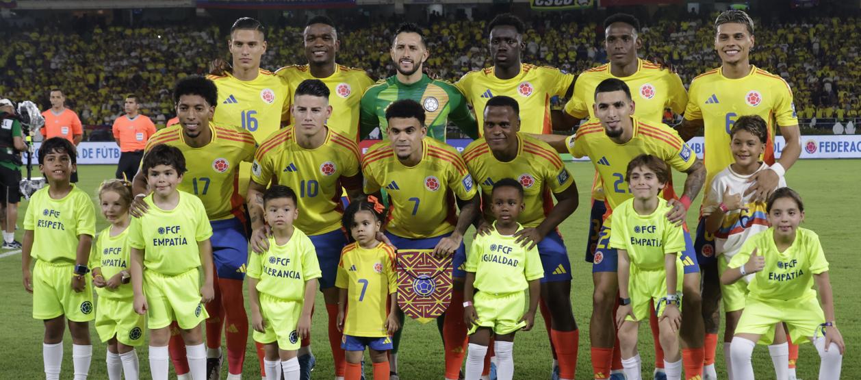 Selección Colombia que se enfrentó a Ecuador, en Barranquilla. 