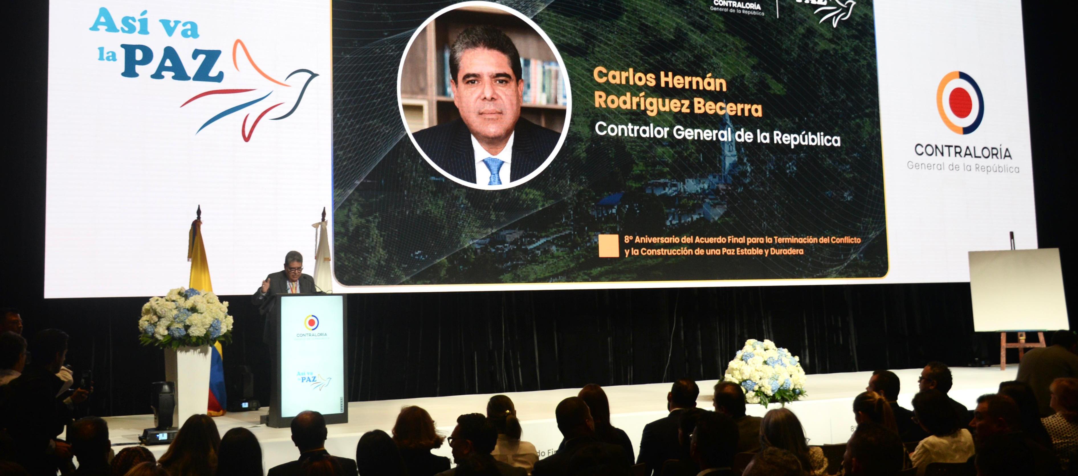 Carlos Hernán Rodríguez, Contralor General de la Nación, durante su intervención en el evento. 