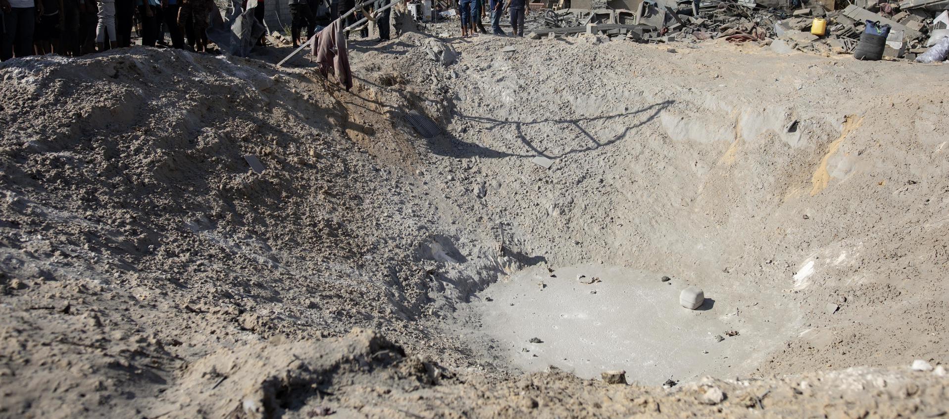 Afectaciones en el sur de Gaza.