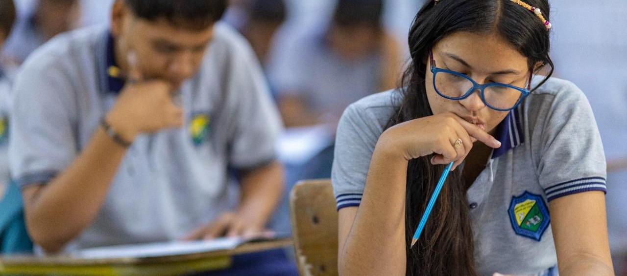 Estudiantes del Atlántico durante la realización de las Pruebas Saber.