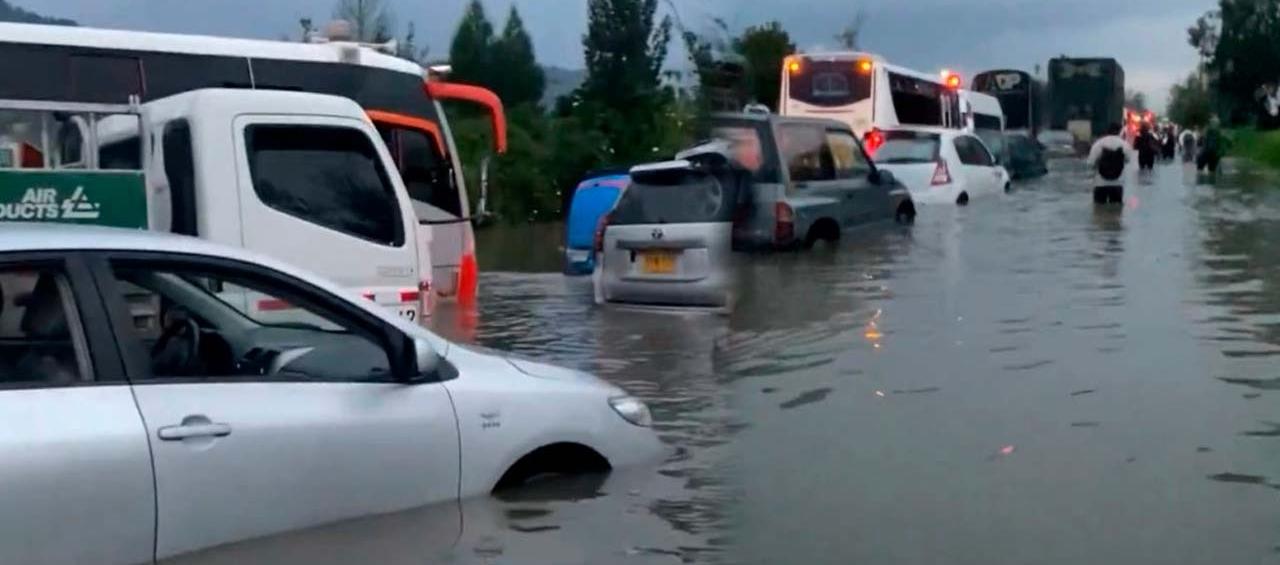 Inundaciones en un sector de Bogotá durante las pasadas lluvias.