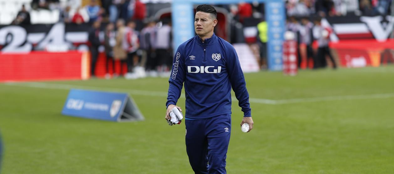 James Rodríguez es habitual suplente en el Rayo Vallecano.