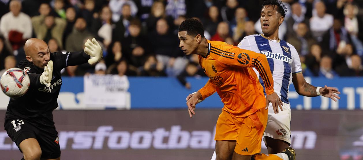 El tercer gol del Real Madrid ante el Leganés marcado por Jude Bellingham. 