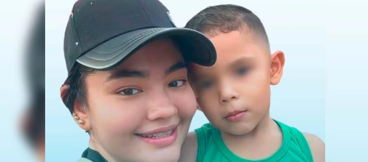 Angie Quintero y Thiago Ochoa, de 4 años.