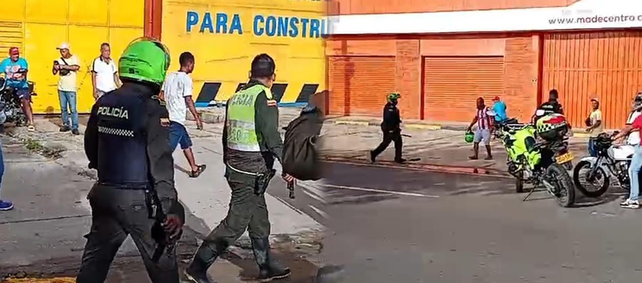 Momentos del enfrentamiento.