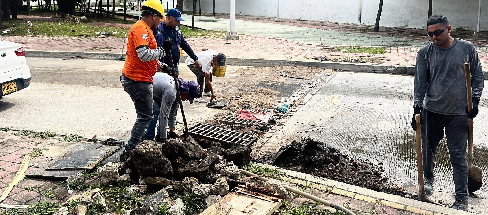 Jornada de limpieza y mantenimiento de las rejillas de desagüe. 