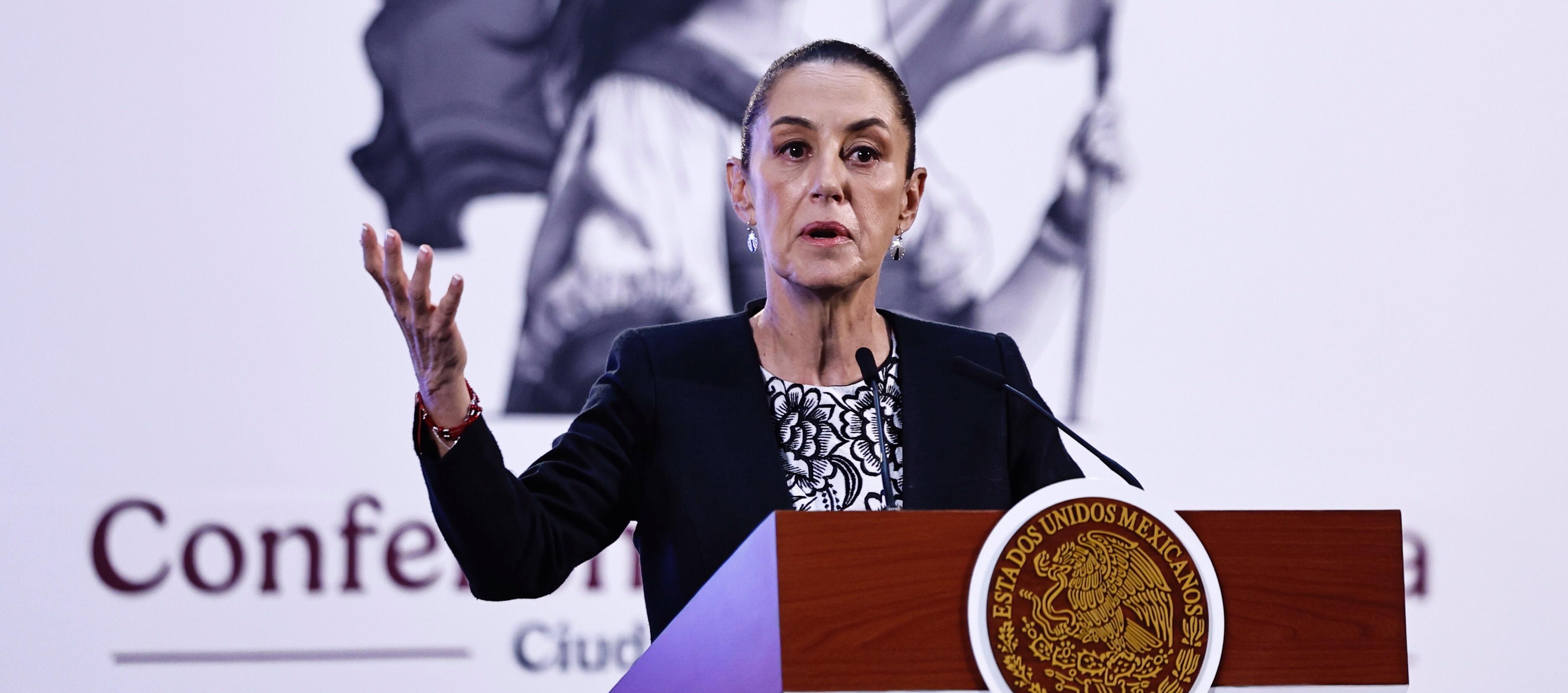 La presidenta de México, Claudia Sheinbaum, habló en rueda de prensa este martes. 