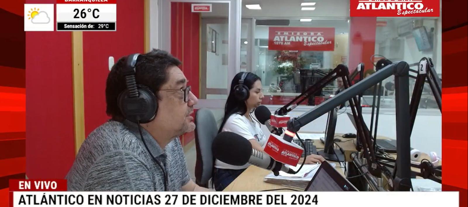 Transmisión de Atlántico en Noticias.