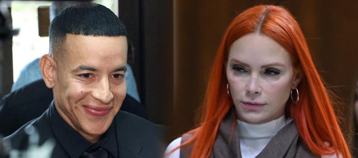 Daddy Yankee y Mireddy González en el centro Judicial de San Juan. 