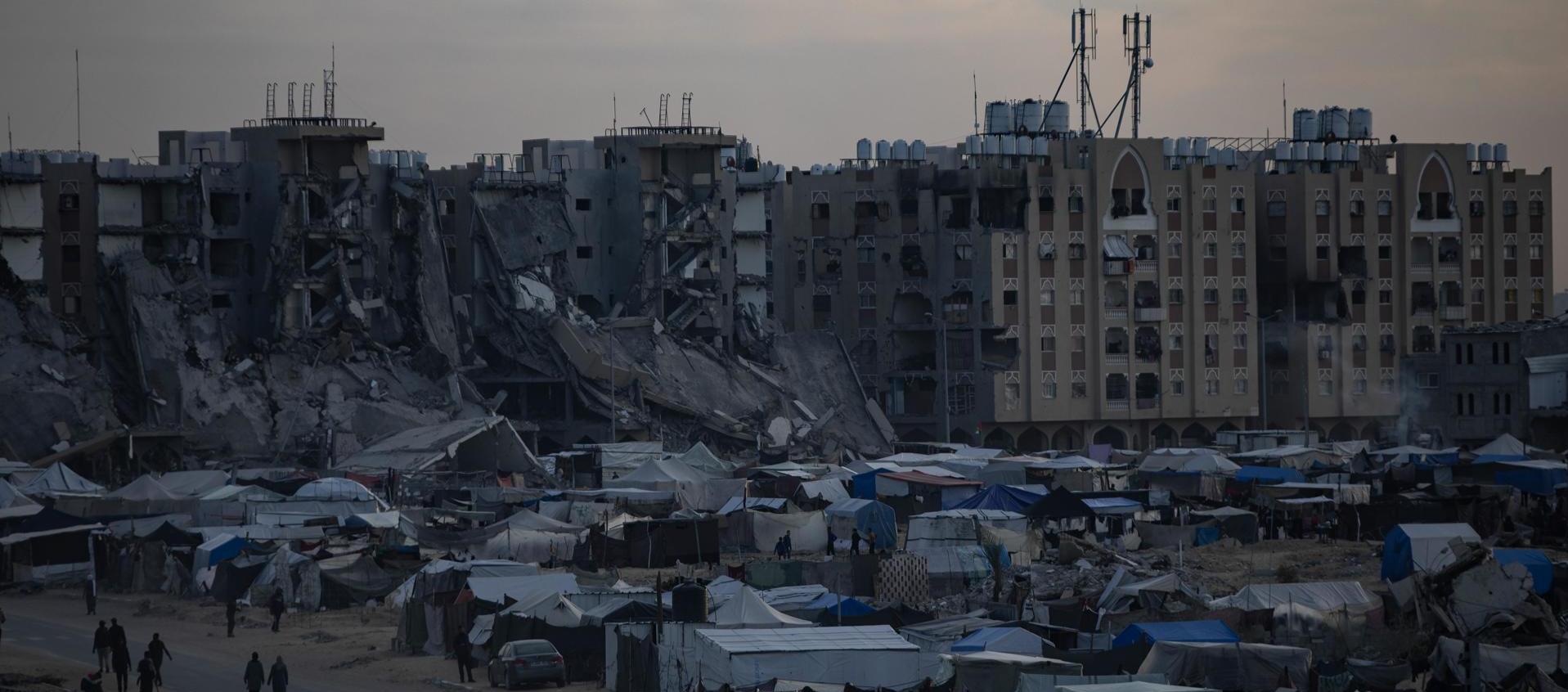 Edificaciones destruidas en Gaza.