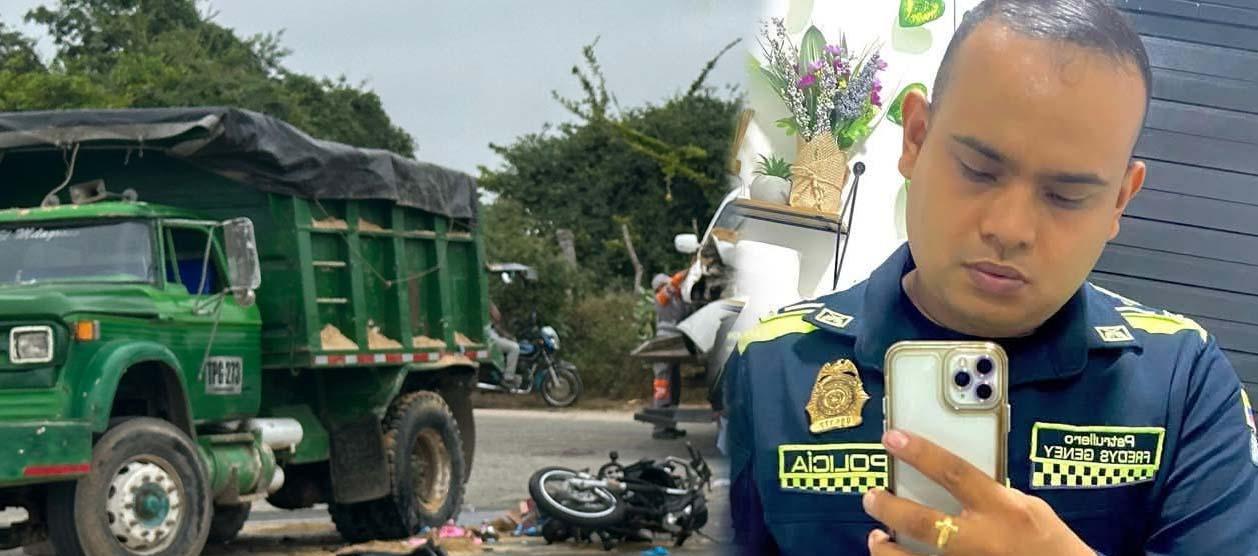 Freddy Geney Méndez, de 29 años, es el patrullero que perdió la vida.