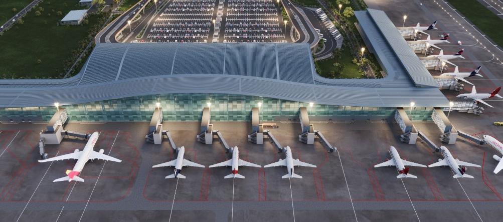 Render del nuevo aeropuerto de Cartagena.