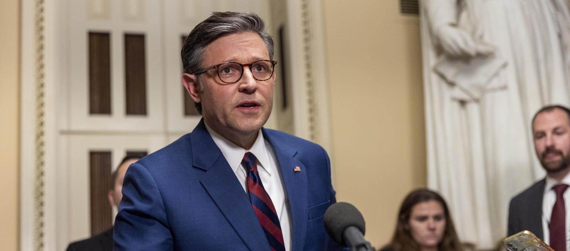 El presidente de la Cámara de Representantes, Mike Johnson.