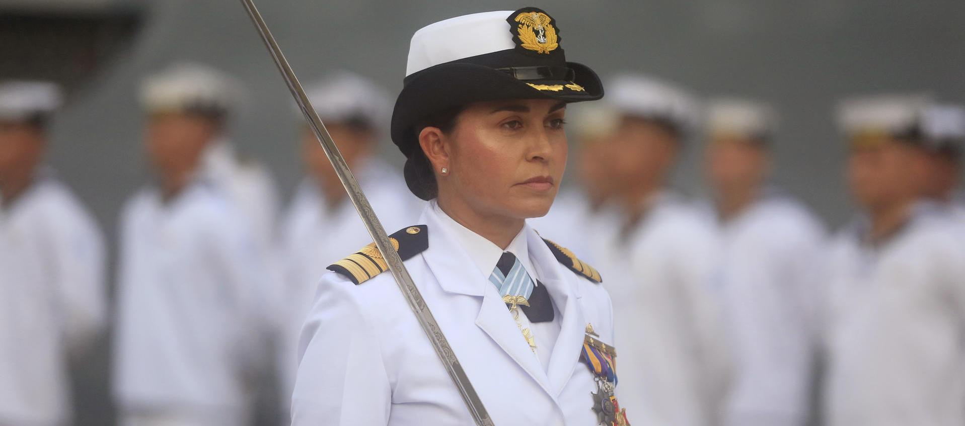 La capitana de fragata Liliana Ortiz