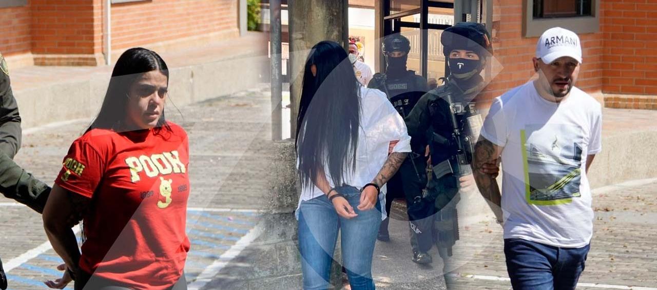 La pareja y los otros dos familiares de 'Castor' capturados este miércoles por la Policía. 