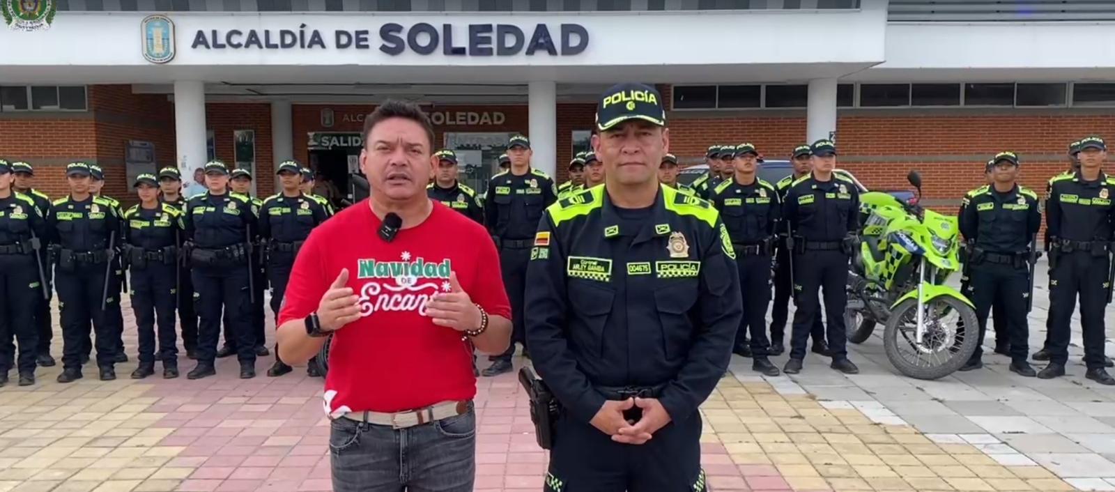 Carlos Valencia, secretario de Gobierno y el Coronel Arley Gamba, comandante del Distrito 6.