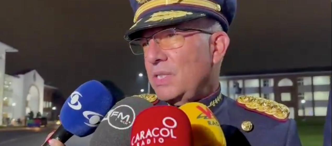 General Luis Emilio Cardozo Santamaría, comandante del Ejército Nacional. 