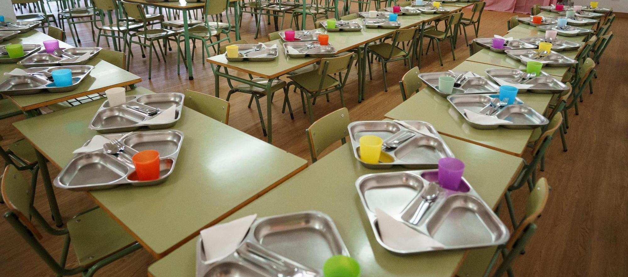 Imagen de un comedor escolar, en España. 