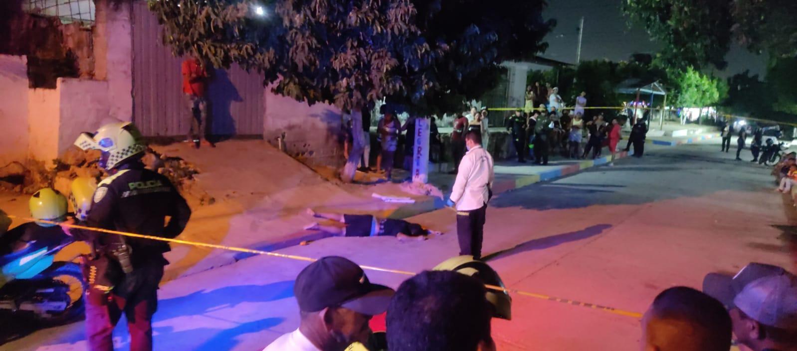 Lugar donde se cometió el crimen en el barrio El Bajito, en Soledad. 