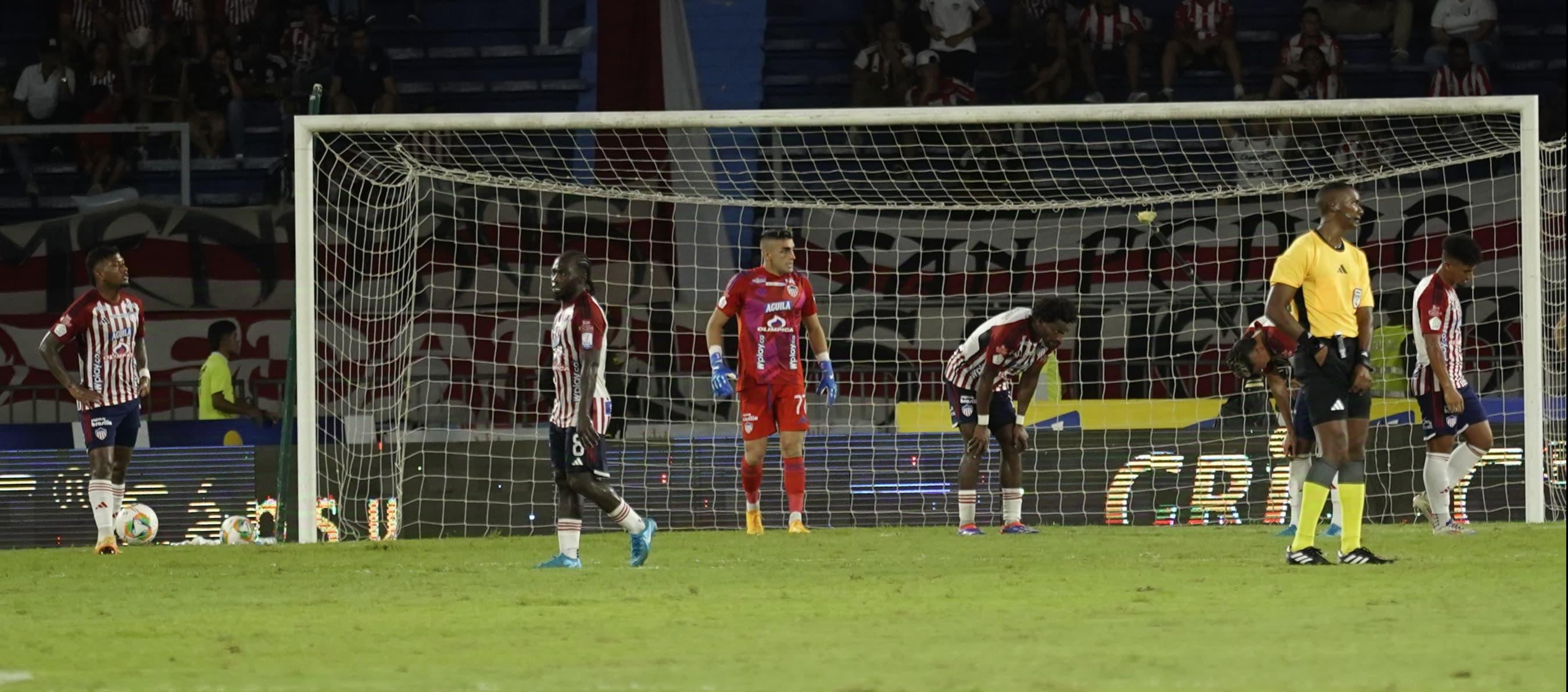 La tristeza de los jugadores de Junior.