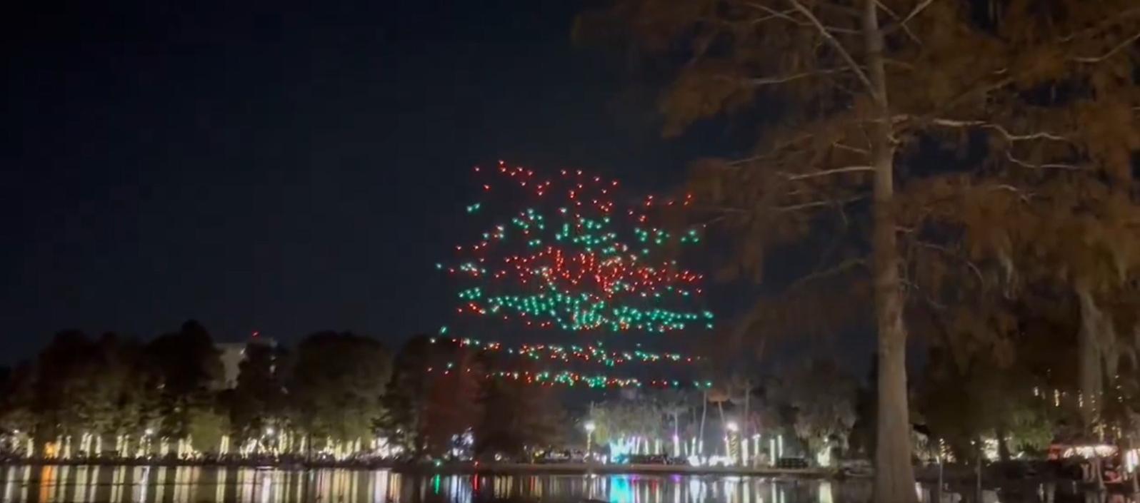 Imagen del accidente con drones.