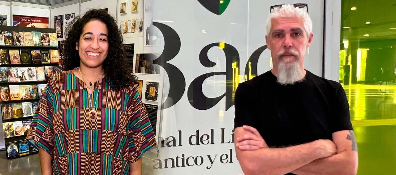 La escritora Jumko Ogata y el diseñador gráfico Jorge Alderete.