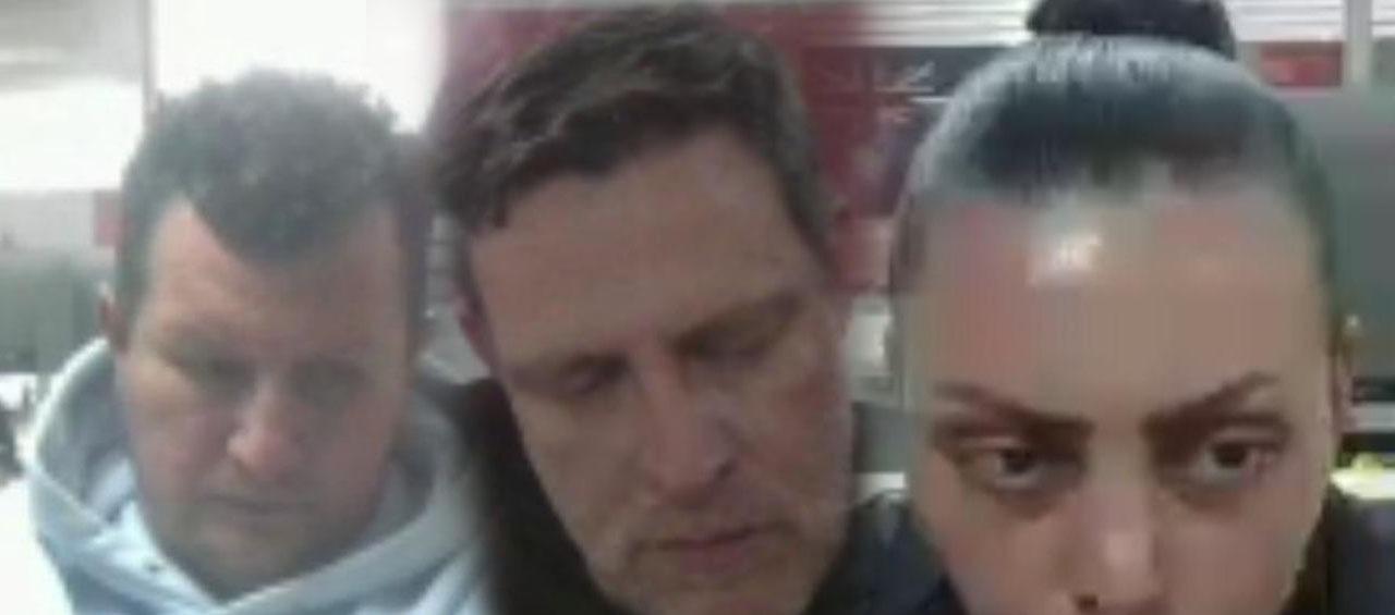 Los tres capturados.