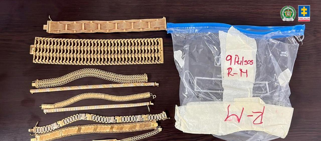 Las joyas incautadas.