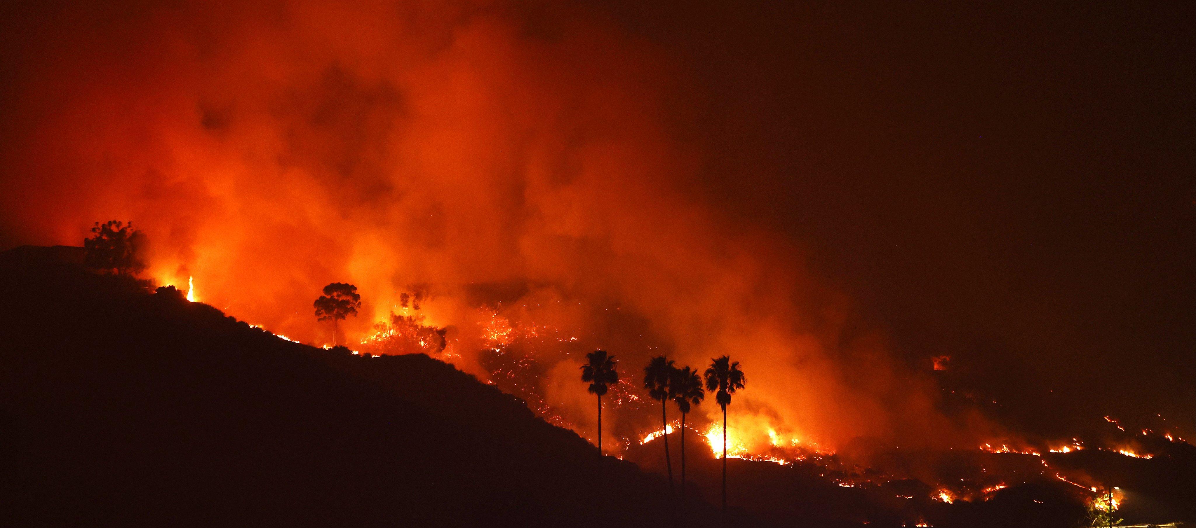Incendio en Malibú, California.
