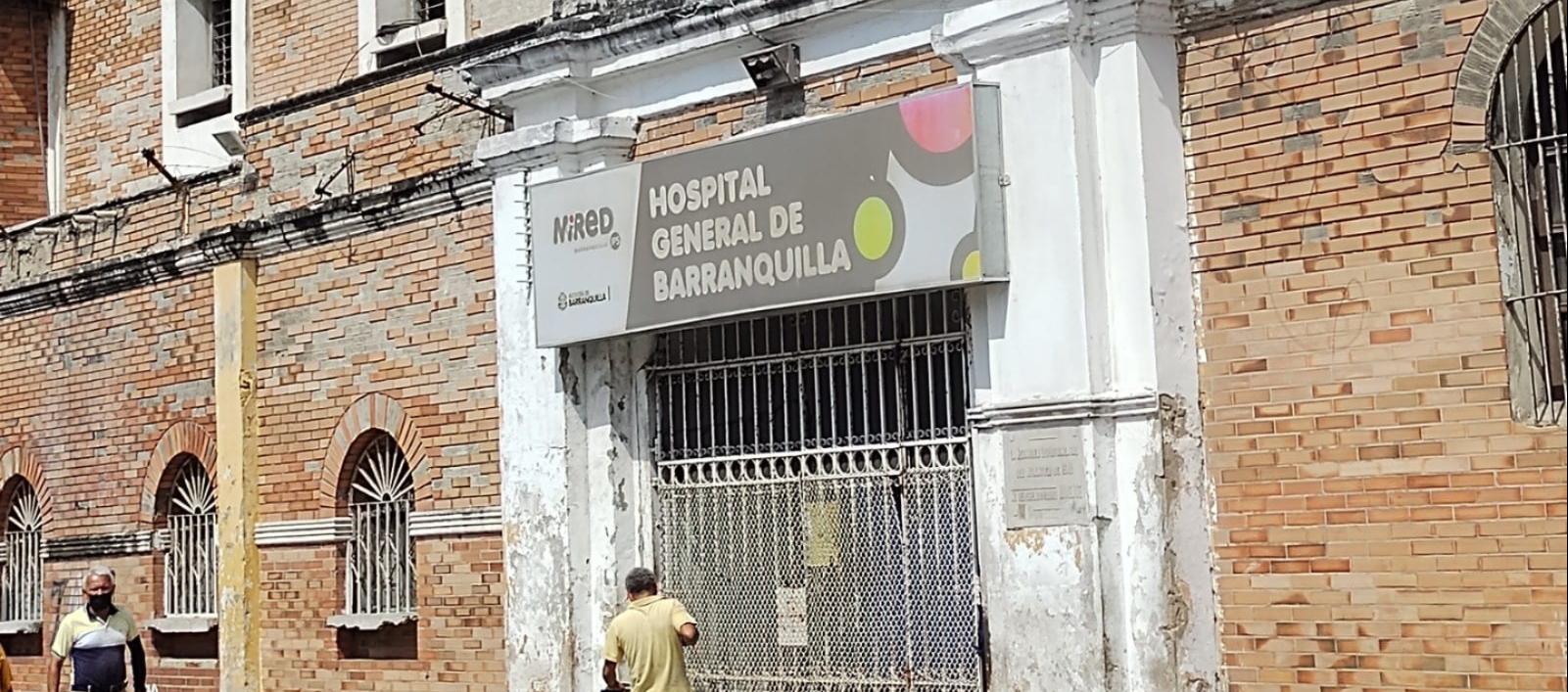 Hospital General de Barranquilla, a donde fueron llevadas las personas baleadas. 