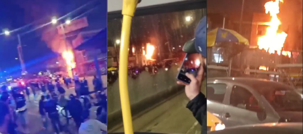 Incendio en una fábrica de extintores, en Bogotá. 