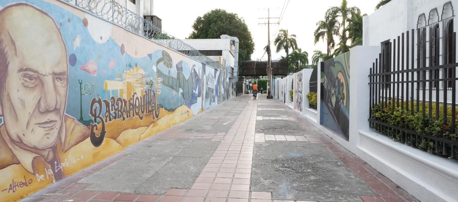 Intervenciones artísticas de los callejones de el barrio El Prado.