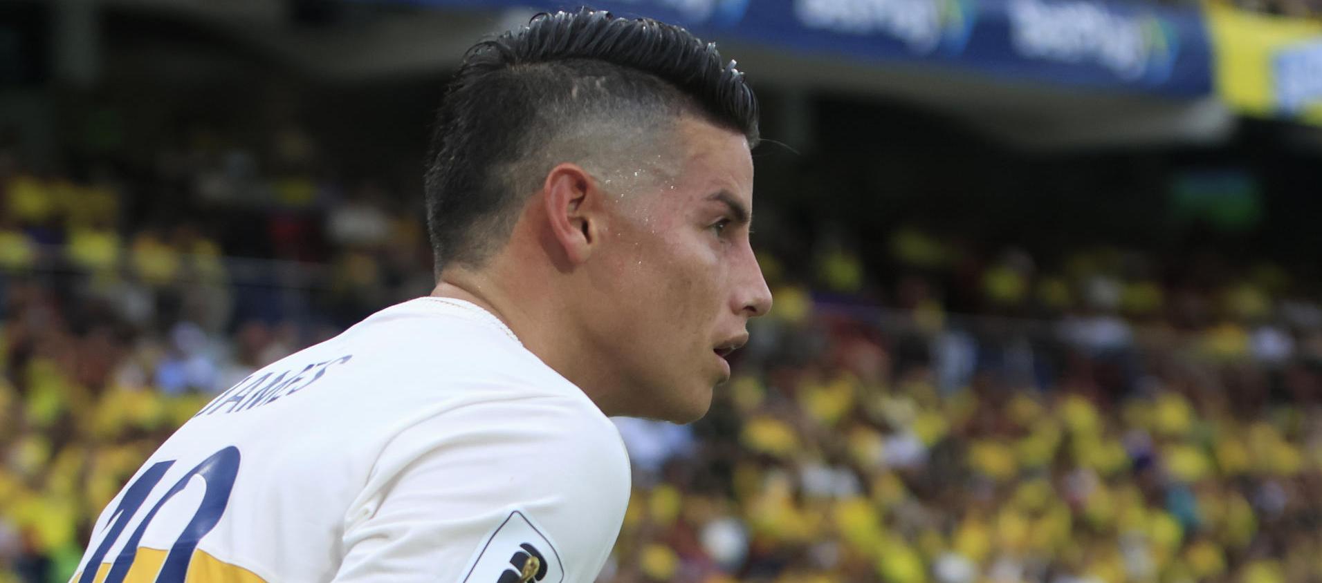 James Rodríguez en un partido con la Selección Colombia este año.