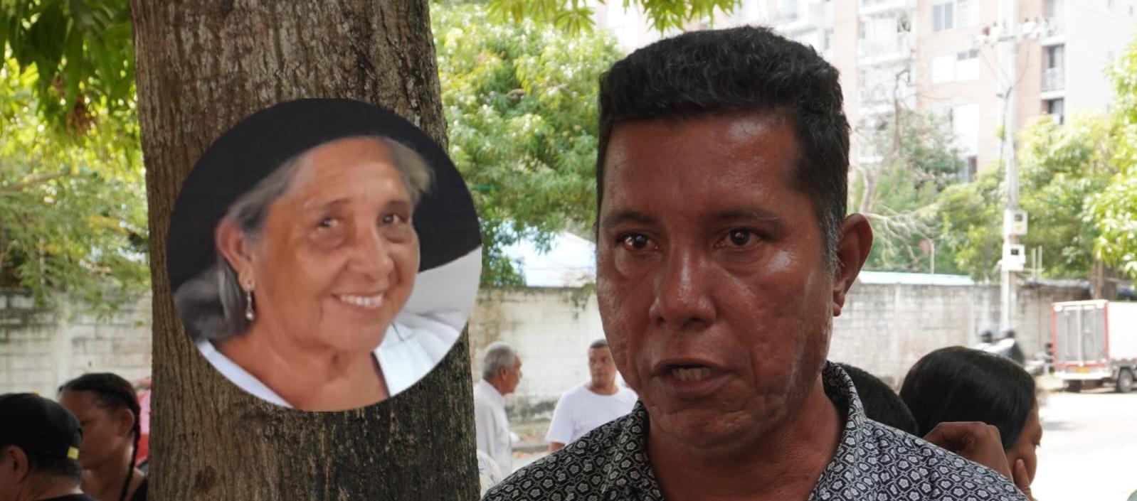 Jimmy Villalba, hijo de la fallecida. 